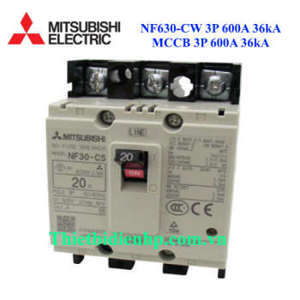 MCCB Mitsubishi NF630-CW 3P 600A 36kA