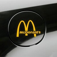 Mcdonald 'S sticker Phản Quang Chống Thấm Nước Hình Tam Giác Trang Trí Xe Hơi