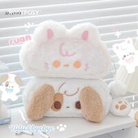 Mcehkf 1Pc Dễ Thương Sang Trọng Chó Con Bút Chì Túi Bảo Quản Hoạt Hình Động Vật Hộp Đựng Đa Năng Dung Tích Lớn Văn Phòng Phẩm Túi Mới