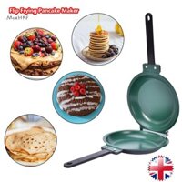 Mcehkf Hai Mặt Chống Gốm Coag Lật Chảo Chiên Bánh Pancake Maker Dụng Cụ Nấu Ăn Mới