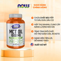 MCT Oil dạng viên (150 viên) Now Foods xuất xứ Mỹ, hỗ trợ giảm cân, ăn kiêng keto
