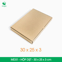 MD31 - 30x25x3 cm - 50 Thùng hộp carton trơn đóng hàng