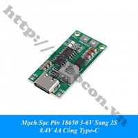 MDL458 Mạch Sạc Pin 18650 3-6V Sang 2S 8.4V 4A Cổng Type-C