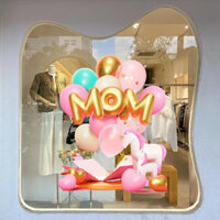 Mẹ Hồng Bóng Họa Tiết Miếng Dán Ngày Của Mẹ Cửa Hàng Quần Áo Cửa Hàng Cafe Nhà Hàng Kính Cửa Sổ Miếng Dán Cửa Chân Không Miếng Dán