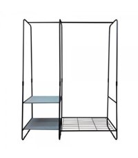 ME LIVING Giá treo quần áo 3 ngăn kèm thanh chữ A bằng thép Thái Lan PIXEL W125xH160xD40cm