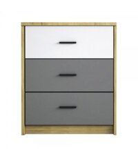 ME LIVING Tủ 3 ngăn kéo bằng gỗ ép Thái Lan JUSPER W59XD39XH71.5cm màu trắng/xám