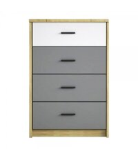 ME LIVING Tủ 4 ngăn kéo bằng gỗ ép Thái Lan JUSPER W59XD39XH91.5cm màu trắng/xám