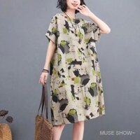 Mẹ Mặc Thời Trang Ôm Hơn Nữ Phong Cách Phương Tây 2022 Người Cao Tuổi Trung Niên Tay Ngắn Ôm Hơn Nhìn Đầm Ôm Ôm Đầm Mỡ mm Phong Cách Mới Quần Áo Nữ Bao Da Bụng Plus