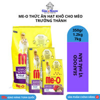 Me-o Seafood Thức ăn hạt khô cho mèo trưởng thành - vị Hải Sản 350gr và 1.1kg