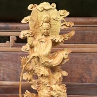 Mẹ quan âm ngự long gỗ pơmu