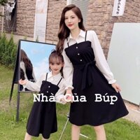 mẹ và bé phối yếm liền