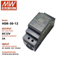 MEAN WELL Nguồn Cấp Điện HDR-30-12 DC12V 2A