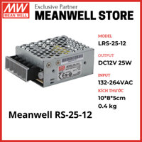 Meanwell RS-25-12, Nguồn Meanwell, 25W 12V 2.1A, Nguồn 12V 2.1A, Bảo Hành Chính Hãng Meanwell