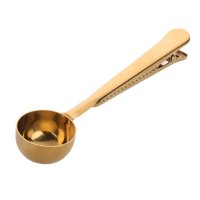 Measuring Spoons -304 Stainless Steel 188 Perfect for Baking and Cooking with Engraving US And Metric Measurement, with Handle - gold