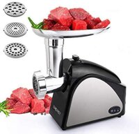 Meat Grinder Electric for Home Use with 3 Grinding Plates and Sausage Stuffing Tubes Stainless Steel (Upgrade Model - 2000W Max)
