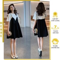 [ME_BEE1 M54] VÁY BẦU THỜI TRANG CÔNG SỞ HÀNG THIẾT KẾ ĐẸP - ĐẦM BẦU BABYDOLL YẾM 2 DÂY CỰC XINH