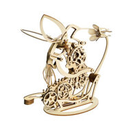 Mechanical Hummingbird Swinging Wood Color Dynamic Wooden Puzzle Handmade Assembly Educational Toys
