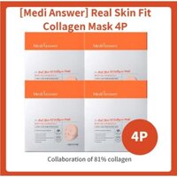 [Medi Answer] Real Skin Fit Collagen Mask Korean collagen mask pack 4P,  S334