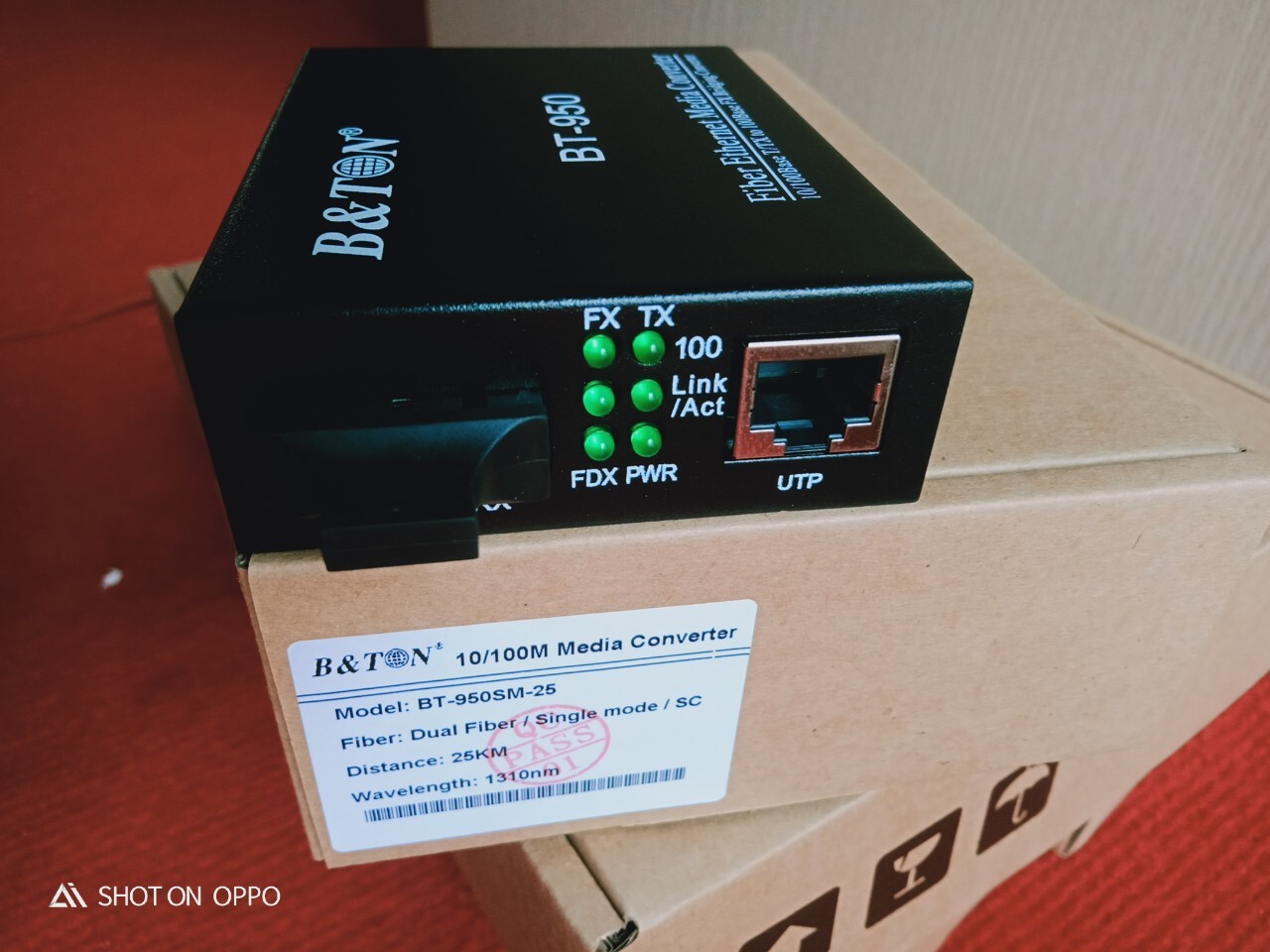 Bộ chuyển đổi quang điện Media Converter Bton BT-950SM-25