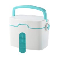 Medicine Box, Double Multi-Cell Medicine Box First Aid Box，with Pill Box，for Home Office Storage Box, 29 X 20 X 18.5cm (Color : B)