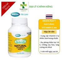 Medicraft Natural Vitamin E 400 UI - ENAT 400 - Mega we care [Hộp 30 viên]