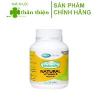 MEDICRAFTS NATURAL VITAMIN E 400 IU – Giúp làm sáng da, ngăn ngừa oxy hóa (30 viên)