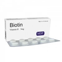 Mediphar USA  Biotin 5mg | Hộp 2 vỉ x 10 viên