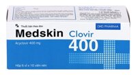 Medskin clovir Acyclovir 400mg DHG Hậu Giang (H/60v)