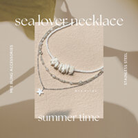 MEE BLING ♡ Vòng cổ layer 3 tầng đi biển vỏ ốc ngôi sao đá xà cừ Sea Lover Layer Necklace