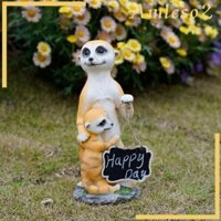 Meerkat Tượng Với Bảng Ghi Nhớ Tượng Mongoose Điêu Khắc Trang Trí Micro Phong Cảnh Dễ Thương Trong Nhà Ngoài Trời Trang Trí Cho Bãi Cỏ Sân hiên hiên
