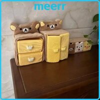 Meerr Rilakkuma Tủ quần áo gấu thư giãn, Lưu trữ văn phòng phẩm hoạt hình Kawaii, Lưu trữ máy tính để bàn vui nhộn sang trọng 2025