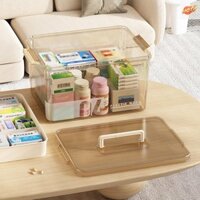 Meet Hộp đựng thuốc gia đình nhiều lớp Hộp đựng y tế dung tích lớn Thiết kế trong suốt cho tổ chức sơ cứu và thuốc VN