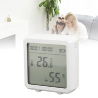 [Meet] Màn hình độ ẩm nhiệt độ Điều khiển bằng giọng nói Cảm biến nhiệt độ Wifi Máy đo độ ẩm có cảnh báo ứng dụng cho nhà kính gia đình