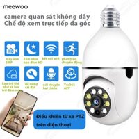 Meewoo Camera quan sát 1080P Kết nối Wi-Fi với điện thoại di động Tầm nhìn ban đêm HD không dây  an ninh 360 Camera