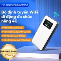 【MEFI】BÃ ph¡t wifi dùng Sim 4G/3G di động và để bàn - Tương thích SIM Việt Nam, Pin 5000mAh, Hỗ trợ OpenWRT