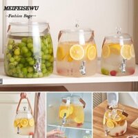 Meifeisewu Ấm đun nước lạnh mùa hè 3 / 5 / 9L, Tủ lạnh dung tích lớn Trà trái cây Ấm đun nước pha lạnh, Hộp đựng đồ uống chống rò rỉ Xô nước giải khát