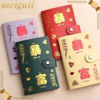 Meiguii 100 Phong Bì Tiết Kiệm Tiền Challeng, Làm Giàu Qua Đêm Tiết Kiệm Tiền Mini Chất Kết Dính Tiết Kiệm Thử Thách, Quà Tặng Năm PU Có Thể Tái Sử Dụng Công Suất Lớn Chất Kết Dính Ngân Sách Cặp Đôi
