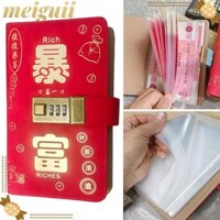 Meiguii 100 Phong Bì Tiết Kiệm Tiền Challeng, Làm Giàu Qua Đêm Tiết Kiệm Tiền Mini Chất Kết Dính Tiết Kiệm Thử Thách, Quà Tặng Năm Chống Thấm Nước Có Thể Tái Sử Dụng PU Ngân Sách Chất Kết Dính Người Yêu