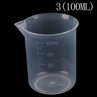 MEIK 2Pcs transparent kitchen laboratory plastic volumetric beaker measuring cup