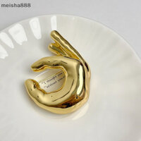 Meisha888 Kim Loại Mới Bóng OK Cử Chỉ Thổ Cẩm Dành Cho Nữ Cô Gái Phù Hợp Với Khăn Choàng Chân Sáng Tạo Trang Sức Phụ Kiện Đẹp