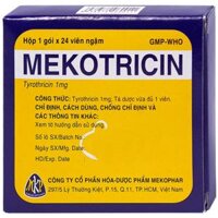 Mekotricin ngậm ( Hộp 24 viên )
