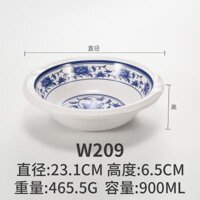 Melamine Giả Sứ Bộ Đồ Ăn Sáng Tạo Màu Xanh Và Trắng Khách Sạn Cuộn Bọc Cấu Thành Điện Bát To Cá Luộc Cá Ngâm Tôm Càng Xanh Nhựa Đĩa Soup Bát