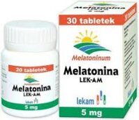 Melatonin 5mg, 30 viên :thuốc điều trị rối loạn giấc ngủ liên quan đến nhịp điệu rối loạn của giấc ngủ và thức giấc