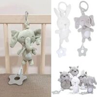 Mềm Mại Gấu Bông Thỏ Treo Lục Lạc Cho Xe Đẩy Cũi Trẻ Sơ Sinh Cho Bé Giường Phụ Kiện Pram Đồ Chơi Kháng Cáo Búp Bê