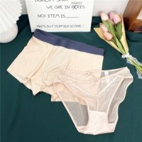 Mềm Mại Như Nước Hồng Gợi Cảm Trong Suốt Ren Lưới Thấp Eo Một Người Và Nữ Cặp Đôi Quần Lót Cho Nam Sừng Phẳng