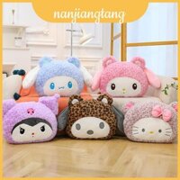 Mềm Mại Và Cuddly Da Báo In Kuromi Và Quế Chó Sang Trọng Đồ Chơi Ngủ Cho Trẻ Em Đệm
