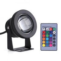 Mềm Thuyền Du Thuyền 10 wát 12 v LED RGB Dưới Nước Đèn IP68 Đèn Chống Thấm Nước (Màu Đen)-quốc tế [bonus]