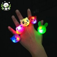 Mềm TPR Động Vật Đèn LED Phát Sáng Vòng Trẻ Em Đồ Chơi Phát Sáng Đèn Ngón Tay