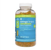 Members Mark Omega 3-6-9 Plus - Viên bổ sung Omega 3 - 6 - 9 bảo vệ tim mạch, tăng cường trí não, 325 viên.