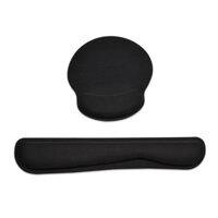 Memory Foam Large Wrist Mouse Pad Set Soft Elastic Hand Rest Wrist Rest Ergonomic for Office Gaming